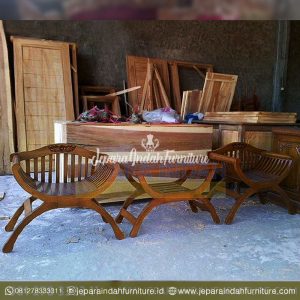 Kursi Tamu Teras Yuyu Sandaran Jati