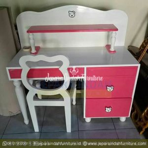 Meja Belajar Anak Hello Kitty Cat Pink Duco