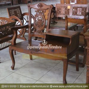 Meja Telephone Jati Biola 1 Dudukan