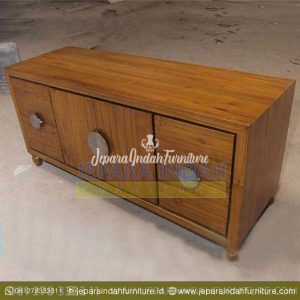 Bufet TV Jati Minimalis Moderen Natural