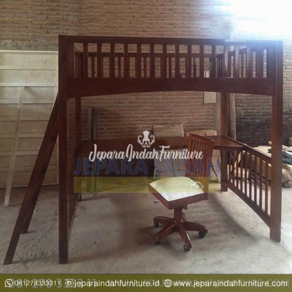 Meja Belajar Plus Tempat Tidur Tingkat Untuk Anak