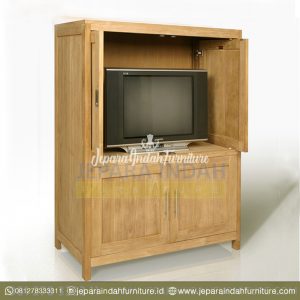 Buffet Rak TV Cabinet Kayu Jati Pintu Geser