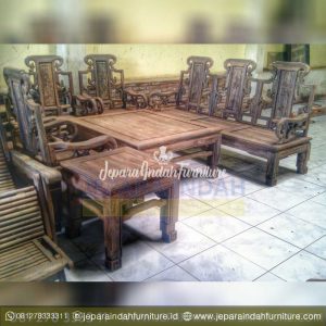Set Kursi Tamu Hongkong Ukiran Kayu Sono Keling