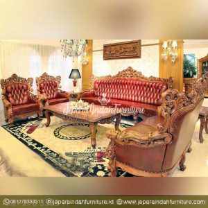 Kursi Tamu Set Jati Barcelona Royal 4211