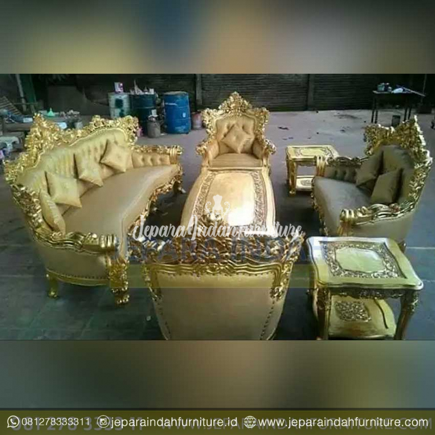 Kursi Tamu Set Jati Barcelona Royal - Gambar 2