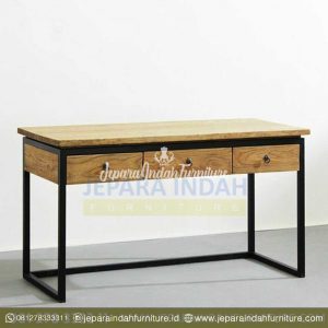 Jual Meja Belajar Minimalis Industrial Jati