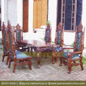 Jual-Meja-Makan-Lion-Set-Kursi-Makan-Raja-Singa-Ukiran-Jati-Mewah