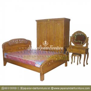 Jual-Tempat-Tidur-Set-Anggur-Ukiran-Kayu-Jati