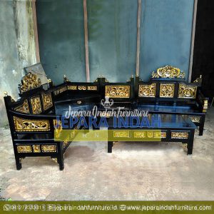 LRF KTS 001 Set Kursi Sudut Mahkota Hitam