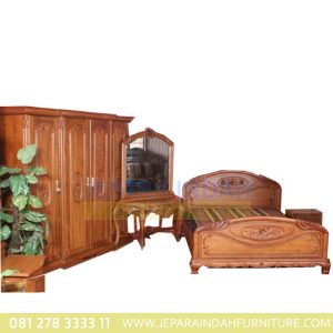 Jual Set Kamar Tidur Klasik Ukiran Mawar
