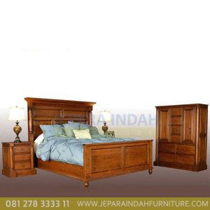 Jual Set Kamar Tidur Minimalis Hilary Kayu Jati
