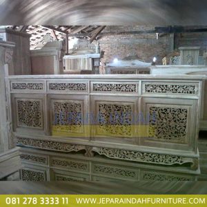 Jual Buffet Jati Palembang Ukiran Jepara 4 pintu