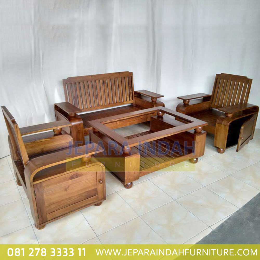 Set Kursi Tamu Minimalis Koper Kayu Jati Jepara Jual Furniture Jakarta