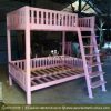 Jual Dipan Tingkat Anak Warna Pink Minimalis Kayu Jati BSD City