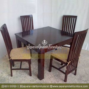 Jual Meja Makan Minimalis Set 4 Kursi Balero Jati