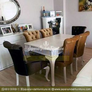 Jual Meja Makan Satu Set 6 Kursi Shabby Chic