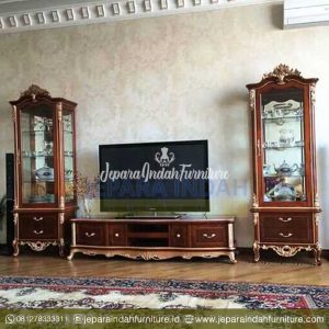 Jual Rak TV Entertainment Amanda Ukiran Jati