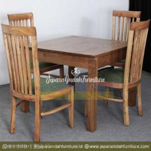 Jual Set Kursi Meja Makan Cafe Monna Minimalis Jati