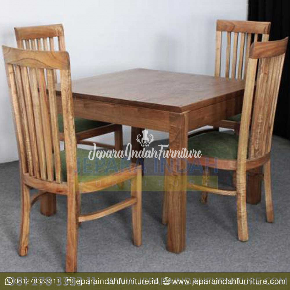 Jual Set Kursi Meja Makan Cafe Monna Minimalis Jati