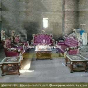 Jual Sofa Jati Mewah Barcelona Pot Satu Set