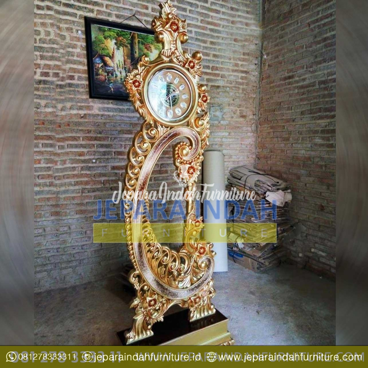 Harga Jual Jam Hias Ukiran Mawar Ulir Anggur