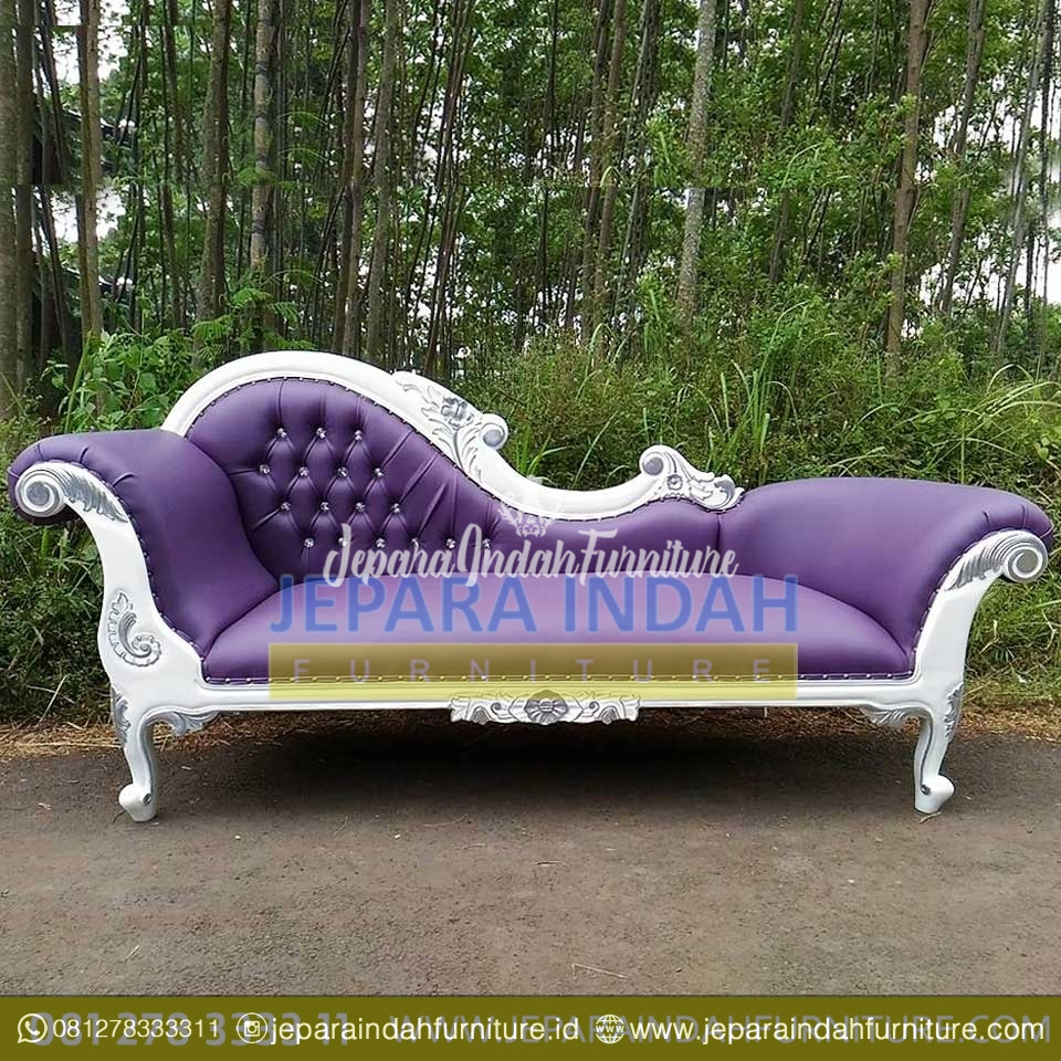 Pusat Jual Sofa Single Louis Putih Silver Cantik