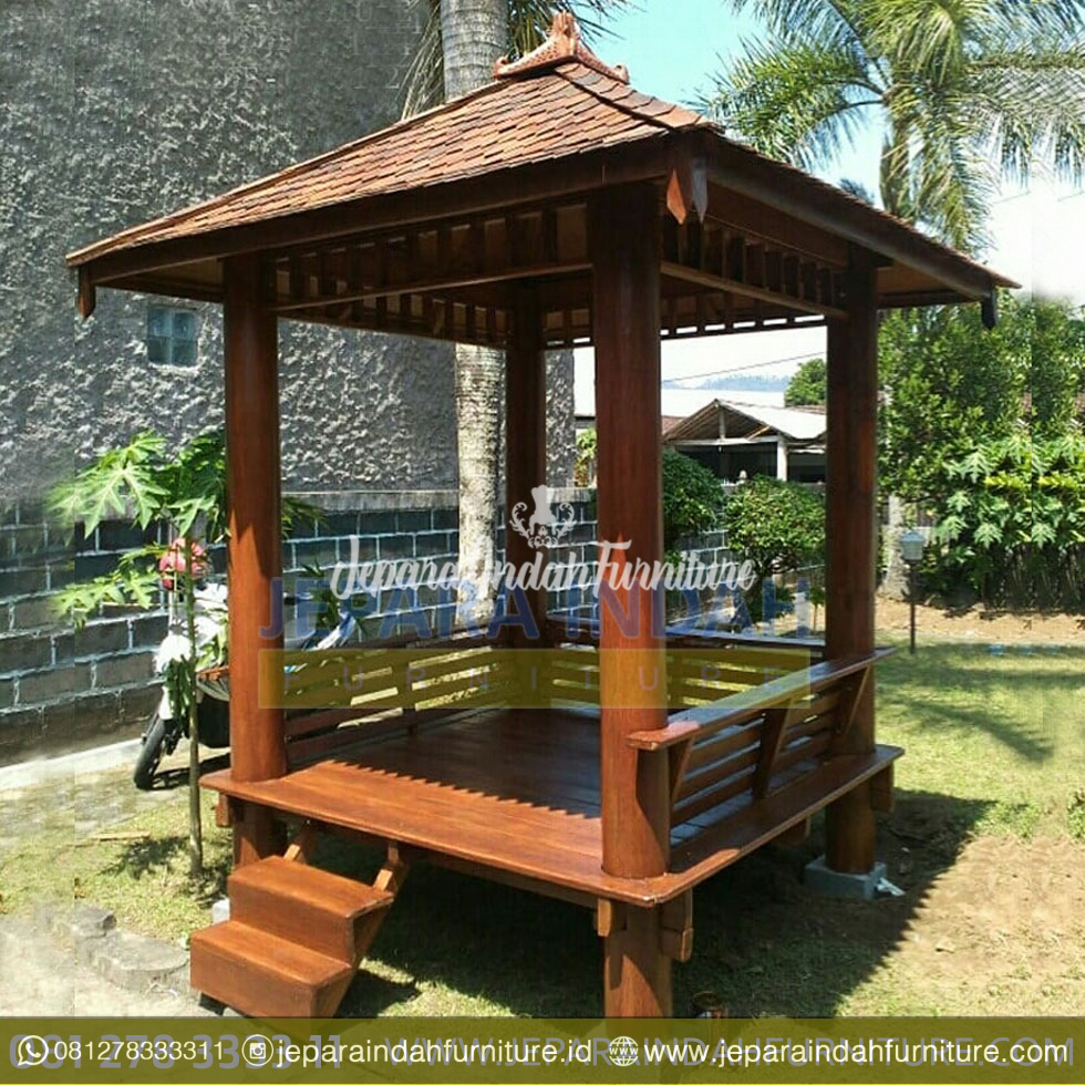 Gazebo Kayu  Glugu  Minimalis Untuk Taman By Jepara Indah 