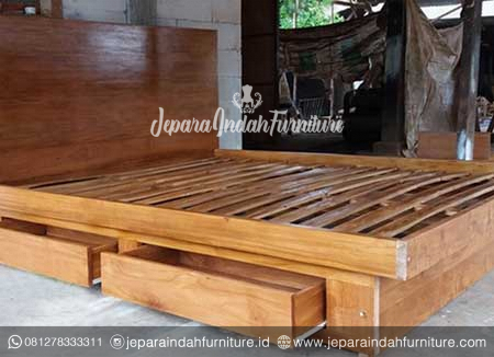 Ranjang Kamar Jati Minimalis - Gambar 3