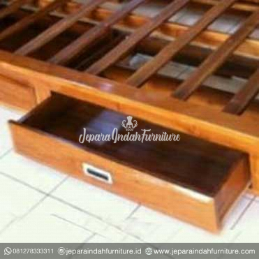 Ranjang Dipan Jati Minimalis - Gambar 2