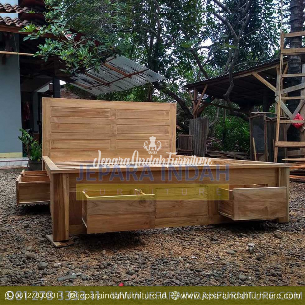 Pusat Jual Dipan Jati Minimalis Laci Bawah Jepara