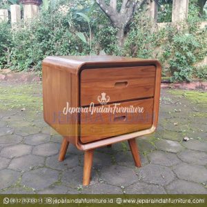 Harga Jual Meja Nakas Retro 2 Laci Jati