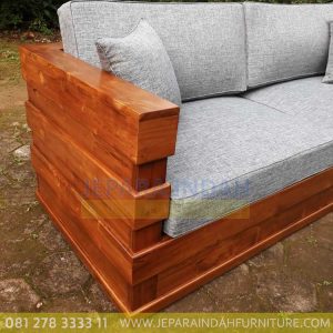 Harga Jual Sofa Jati Minimalis 2 Seater Cantik