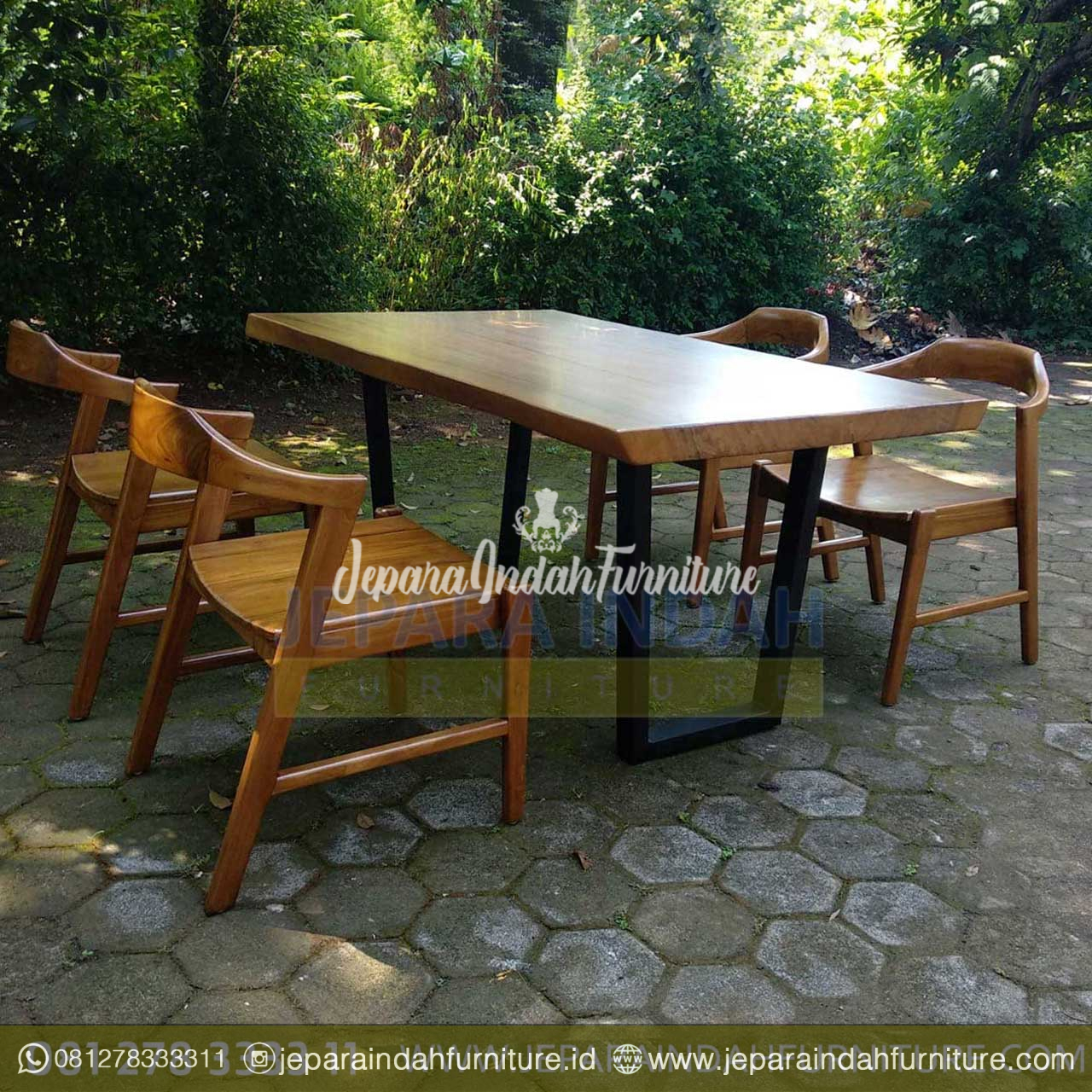 Harga Jual Set Meja Makan Industrial Kombinasi
