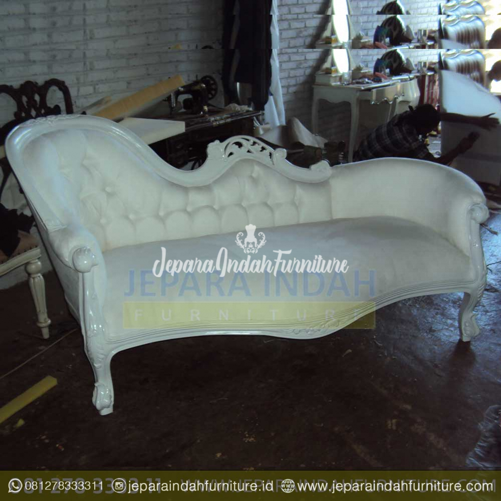 Harga Jual Sofa Living Single End Duco Putih Ukir