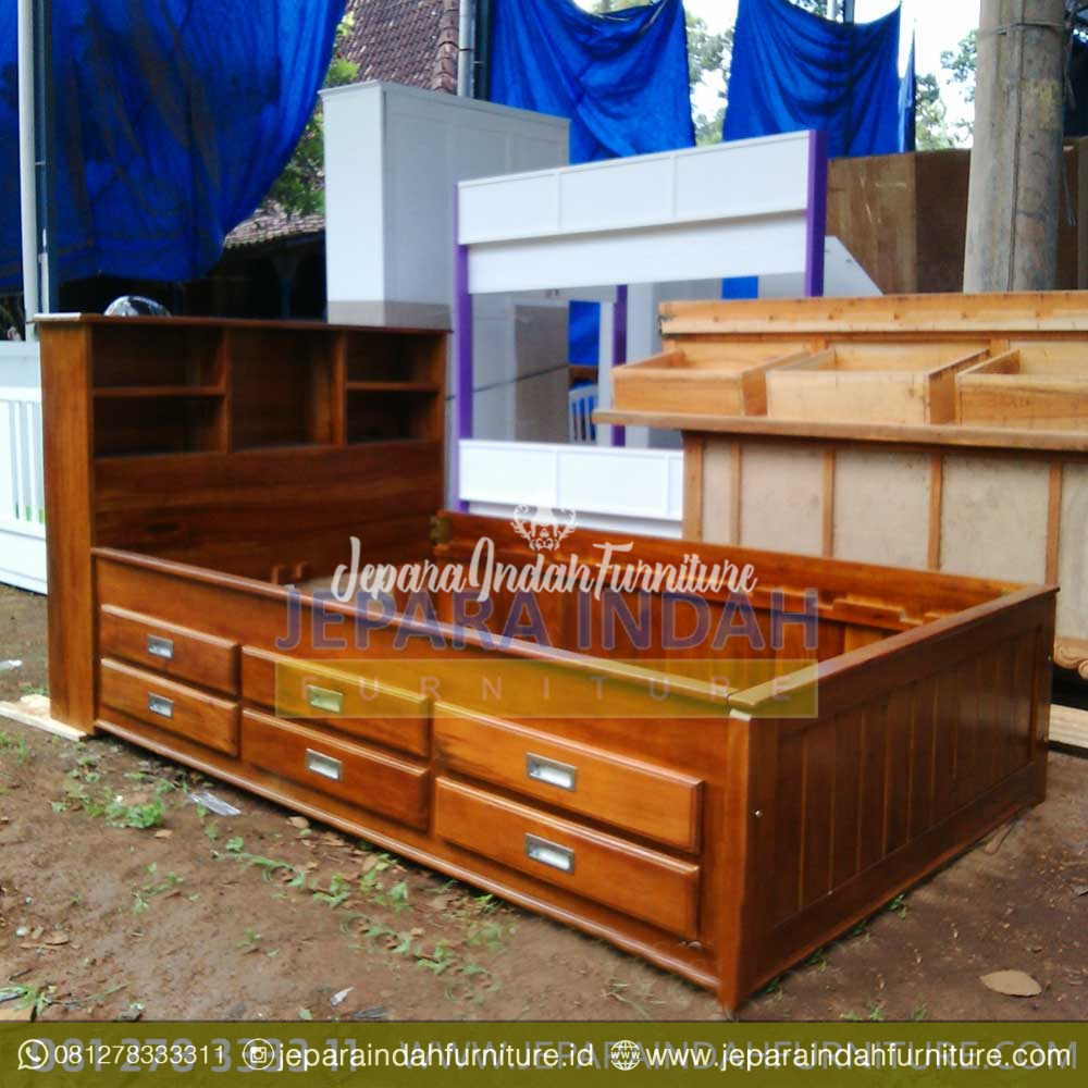 Harga Jual Ranjang Kamar Anak 6 Laci Minimalis (BRF TTA 003)