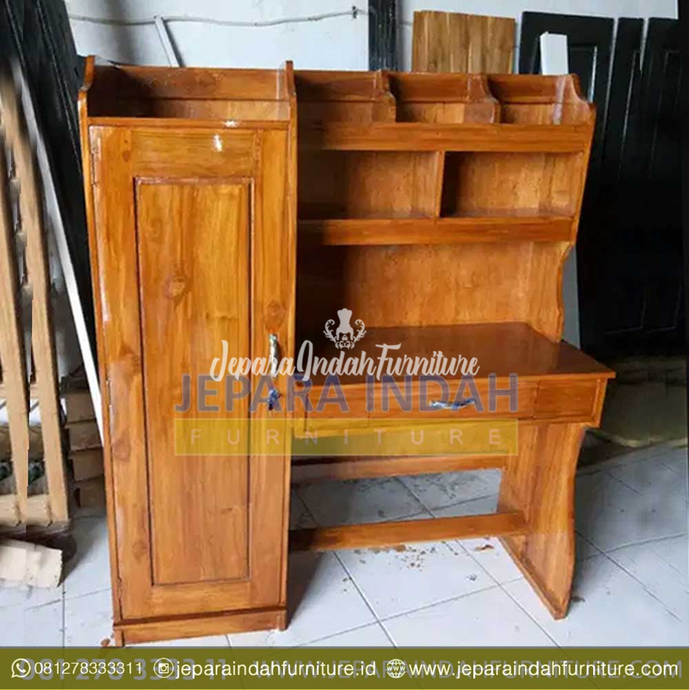 Pusat Jual Meja Belajar Anak Jati Minimalis (CRF MBA 002)