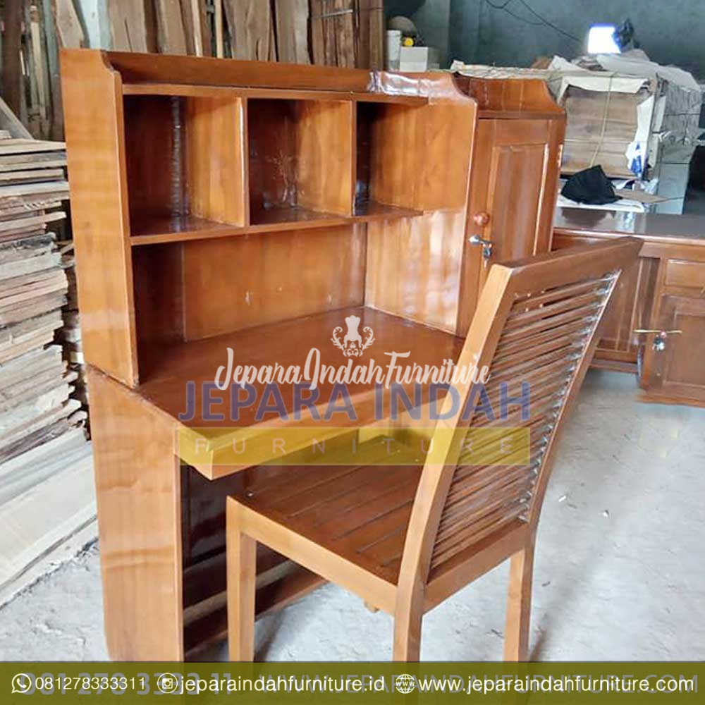 Pusat Jual Meja Belajar Minimalis Jati Jepara (CRF MBA 003)