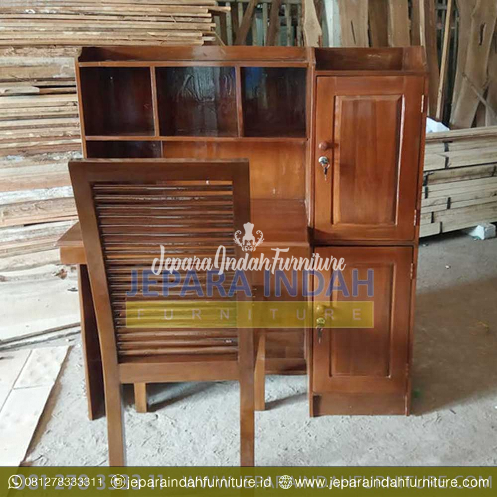 Harga Jual Meja Belajar Minimalis Jati Jepara (CRF MBA 003)