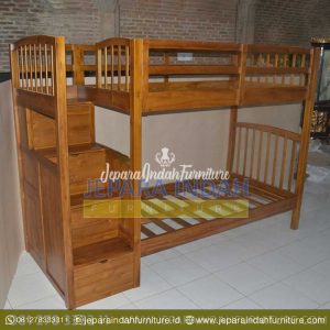 Pusat Jual Tempat Tidur Tingkat Jati Minimalis (CRF TTT 014)