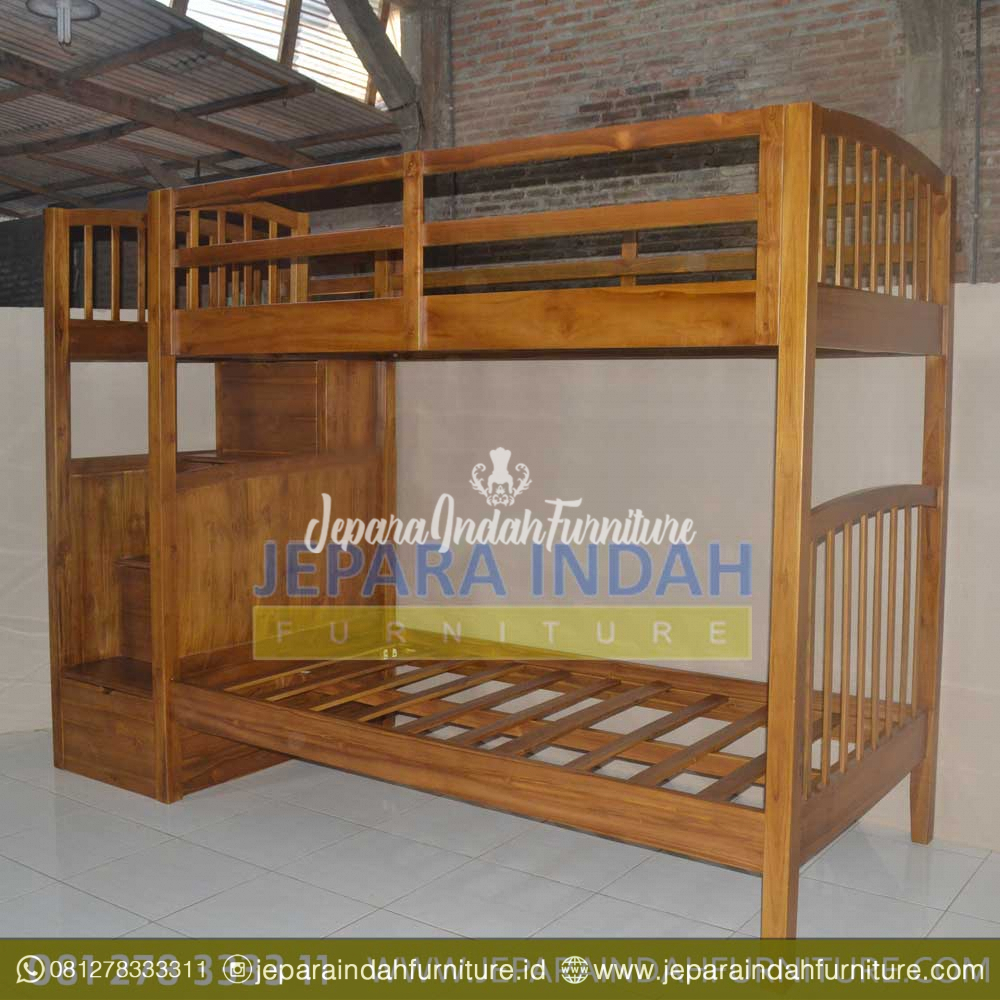 Harga Jual Tempat Tidur Tingkat Jati Minimalis (CRF TTT 014)