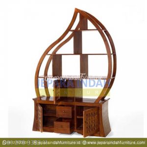 Pusat Jual Rak Hias Jati Daun Cantik (HDF RKH 004)