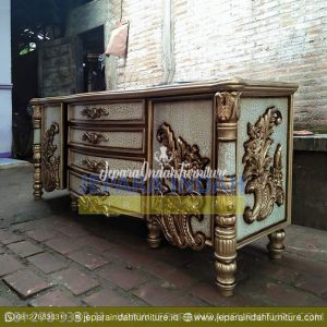 Harga Jual Buffet Jati Kian Santang Ukir Mewah (LRF BFS 011)