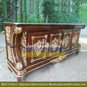 Harga Jual Buffet Jati Mewah Rafles Ukir Jepara (LRF BFS 013)