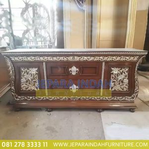 Toko Jual Buffet Jati Eksklusif Biola 2 Laci 2 Pintu (LRF BFS 014)