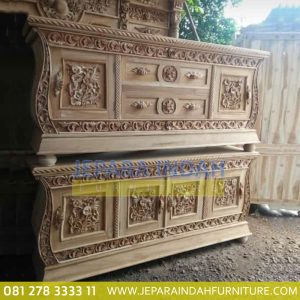 Info Jual Buffet Jati Eksklusif Biola 2 Laci 2 Pintu (LRF BFS 014)