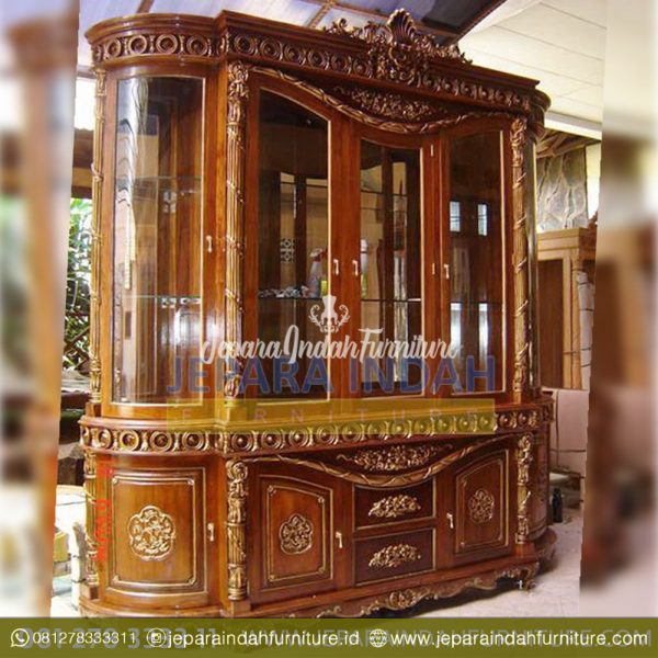 Harga Jual Lemari Hias Jati Ukir Tambang (LRF LPH 019)