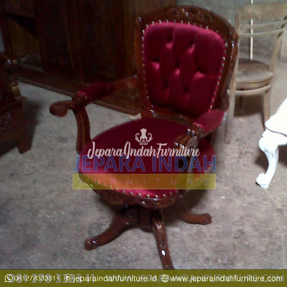 Harga Jual Kursi Putar Ukir Kayu Jati (OFF KKK 004)