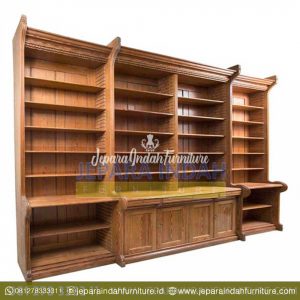 Harga Jual Lemari Rak Buku Jati Klasik (OFF LRB 002)
