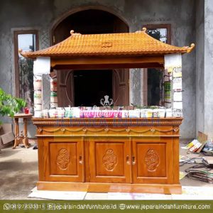 Pusat Jual Lemari Aquarium Jati Ukir Bunga 3 Pintu (HDF LAQ 001 3D)