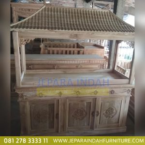 Toko Jual Lemari Aquarium Jati Ukir Bunga 3 Pintu (HDF LAQ 001 3D)